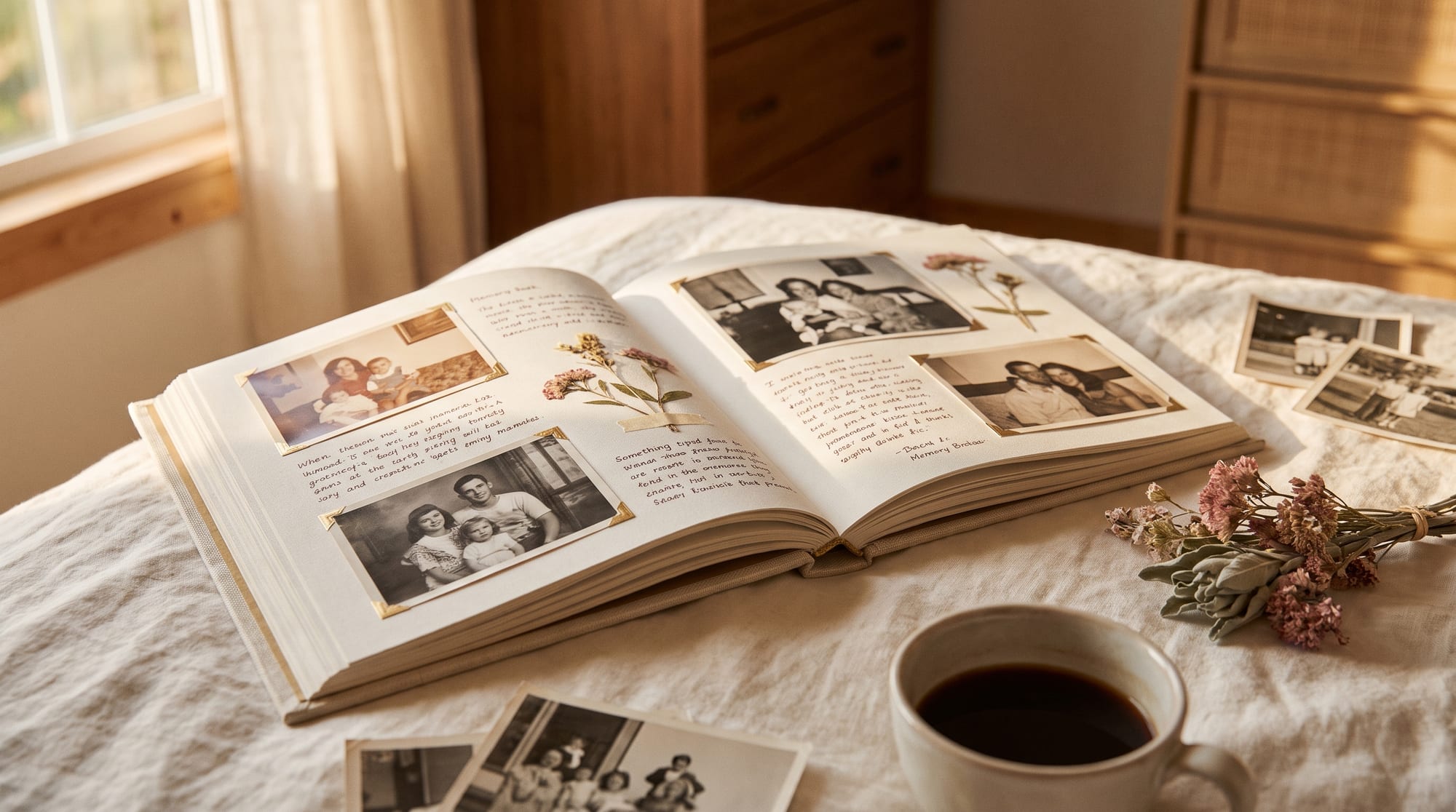 Подарочная книга воспоминаний на столе